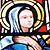 East window, Coventry (detail: Annunciation 1)